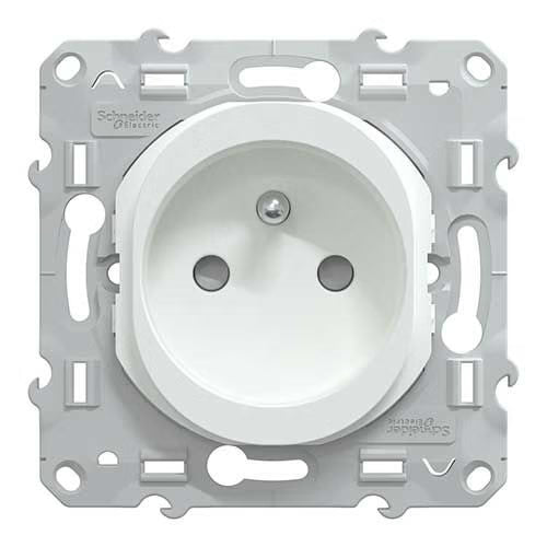 Schneider Electric - Ovalis - prise de courant à puits 2P+T 16A - bornes automatiques - Blanc- Réf. Fab. : S320059