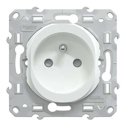 Schneider Electric - Ovalis - prise de courant à puits 2P+T 16A - bornes automatiques - Blanc- Réf. Fab. : S320059