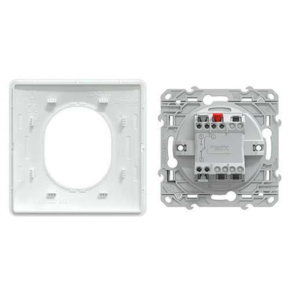Schneider Electric - Ovalis - interrupteur va et vient - 10AX - Blanc - griffes montées - avec plaque - Réf. Fab.: S321204