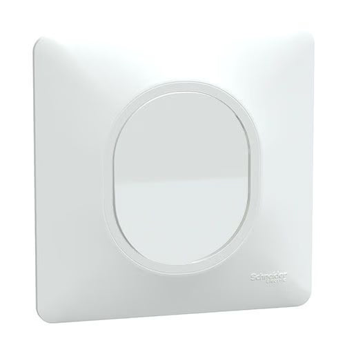 Schneider Electric - Ovalis - interrupteur va et vient - 10AX - Blanc - griffes montées - avec plaque - Réf. Fab.: S321204