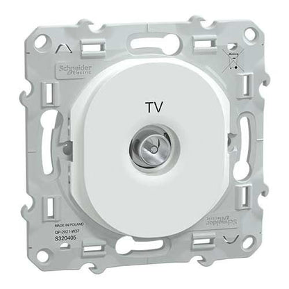 Schneider Electric - Ovalis - prise TV simple - Blanc - Réf. Fab.: S320405