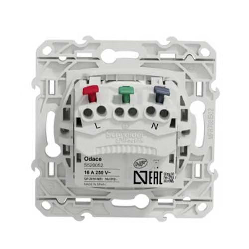Schneider Electric - Odace 2011 - prise de courant 2P+T affleurante - blanc - Réf. Fab.: S520052