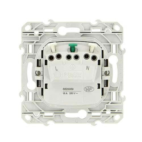 Schneider Electric - Odace 2011 - prise de courant 2P+T - blanc - à puits - Réf. Fab.: S520059