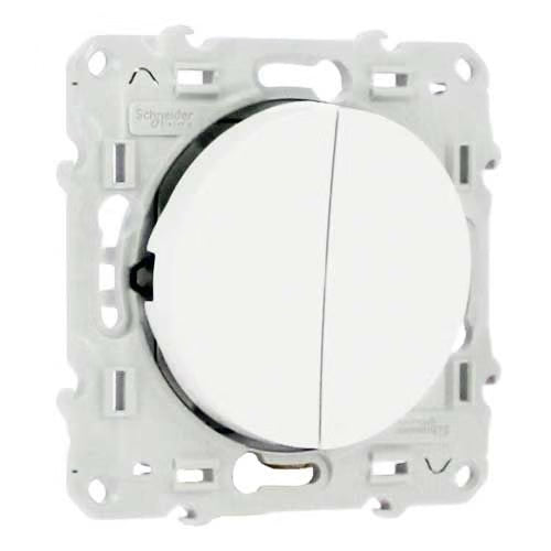 Schneider Electric - Odace 2011 - double va-et-vient - blanc - 10A - Réf. Fab. : S520214