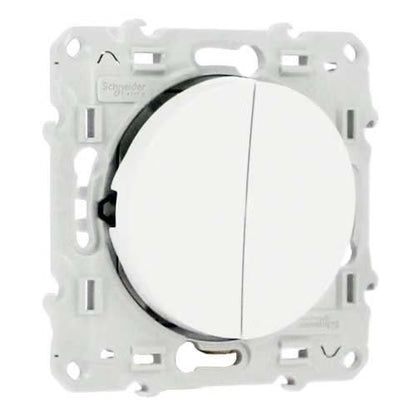 Schneider Electric - Odace 2011 - double va-et-vient - blanc - 10A - Réf. Fab. : S520214