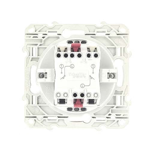 Schneider Electric - Odace 2011 - double poussoir - blanc- Réf. Fab. : S520216
