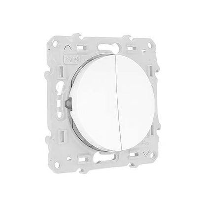 Schneider Electric - Odace 2011 - double poussoir - blanc- Réf. Fab. : S520216