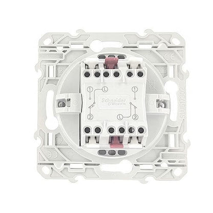 Schneider Electric - Odace 2011 - va-et-vient + poussoir - blanc - 10A - Réf. fab.: S520285