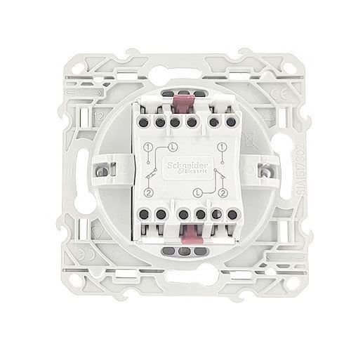 Schneider Electric - Odace 2011 - va-et-vient + poussoir - blanc - 10A - Réf. fab.: S520285