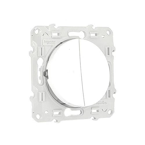 Schneider Electric - Odace 2011 - va-et-vient + poussoir - blanc - 10A - Réf. fab.: S520285
