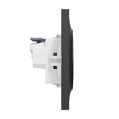 Schneider Electric - Odace 2011 - prise de courant 2P+T affleurante - anthracite - connexion rapide - Réf. Fab. : S540052
