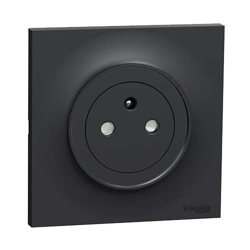 Schneider Electric - Odace 2011 - prise de courant 2P+T affleurante - anthracite - connexion rapide - Réf. Fab. : S540052
