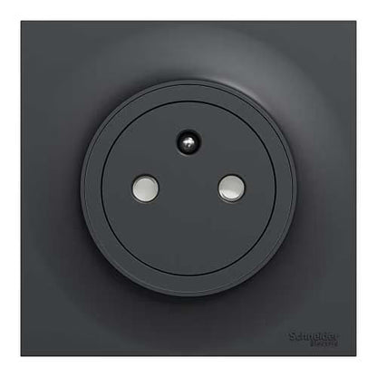 Schneider Electric - Odace 2011 - prise de courant 2P+T affleurante - anthracite - connexion rapide - Réf. Fab. : S540052