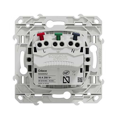 Schneider Electric - Odace 2011 - prise de courant 2P+T affleurante - anthracite - connexion rapide - Réf. fab.: S540052