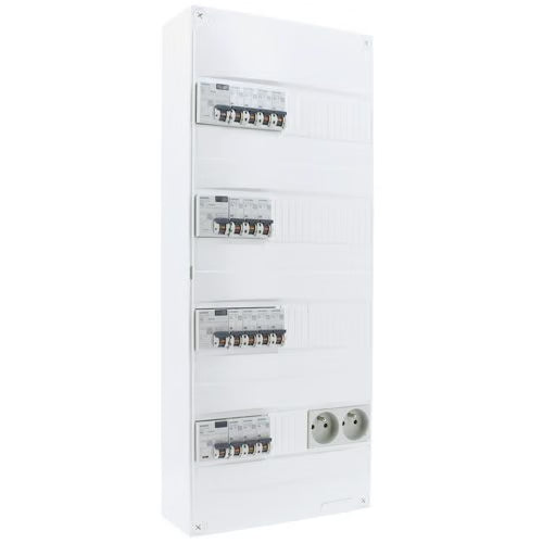 SIEMENS - Tableau électrique pré-équipé 4 rangées 2ID 40A 2ID 63A 14 disjoncteurs - Réf. Fabricant : SIE006941