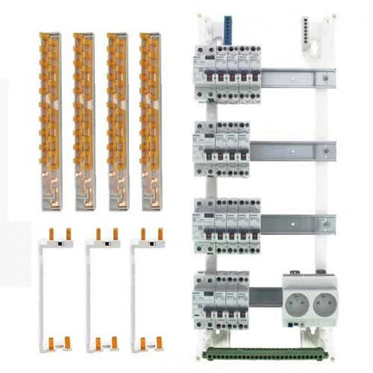 SIEMENS - Pre-equipped electrical panel 4 rows 2ID 40A 2ID 63A 14 circuit breakers - Manufacturer Ref: SIE006941