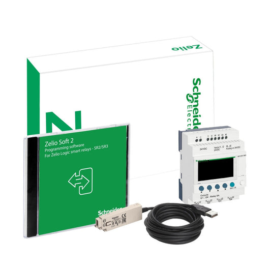 Schneider Electric - Zelio Logic - relais intelligent modul.- pack découverte - 10 E S - 24Vcc - SR3PACKBD - Réf. Fab.: SR3PACKBD