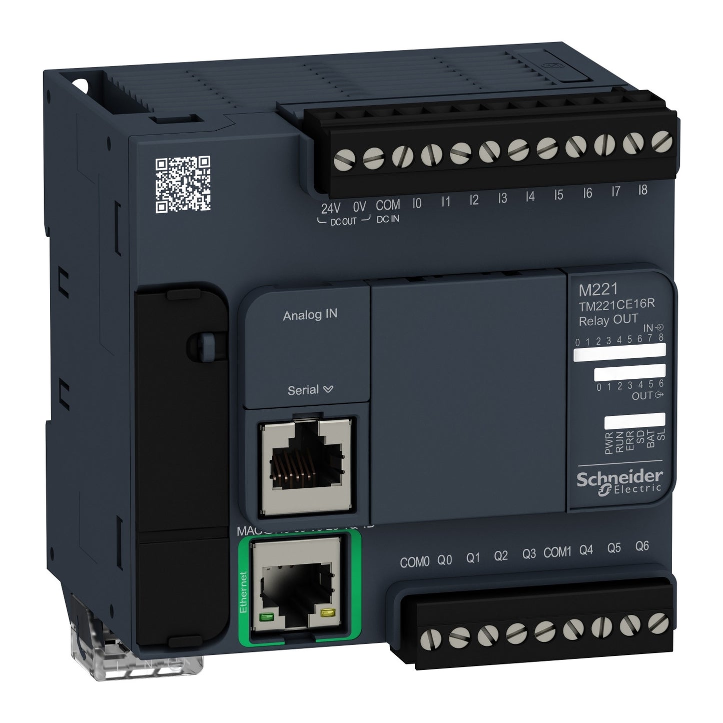 Schneider Electric - Modicon M221, contrôleur 16E/S relais, port Ethernet+série, 100/240VCA - Réf. Fab.: TM221CE16R