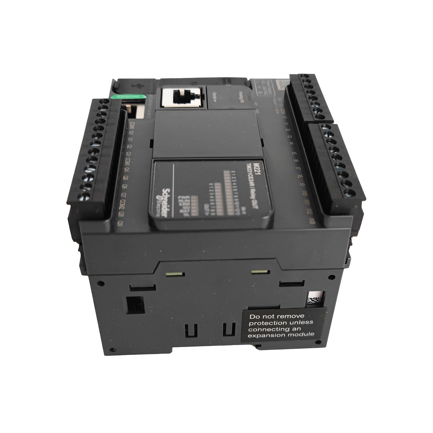 Schneider Electric - Modicon M221, 24 I/O relay controller, Ethernet+serial port, 100/240VAC - Mfg. Ref: TM221CE24R
