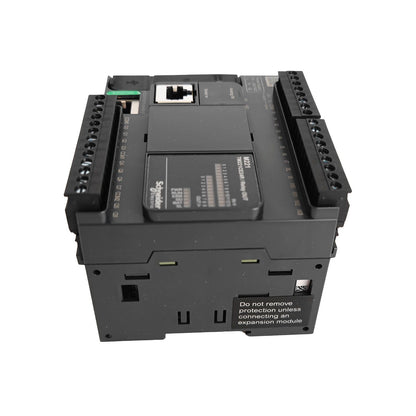 Schneider Electric - Modicon M221, 24 I/O relay controller, Ethernet+serial port, 100/240VAC - Mfg. Ref: TM221CE24R