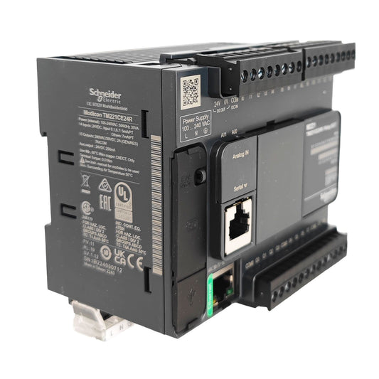 Schneider Electric - Modicon M221, contrôleur 24E/S PNP, port Ethernet+série, 24VCC - Réf. Fab.: TM221CE24T