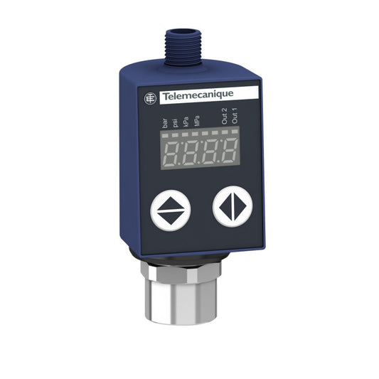Telemecanique - Pressostat électronique avec afficheur - 10bar - G 1/4 - 2xPNP M12 - Réf. Fab.: XMLR010G2P05